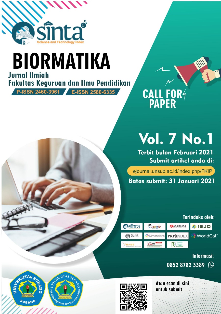 Biormatika: Vol. 7 No. 2 bulan Februari 2021