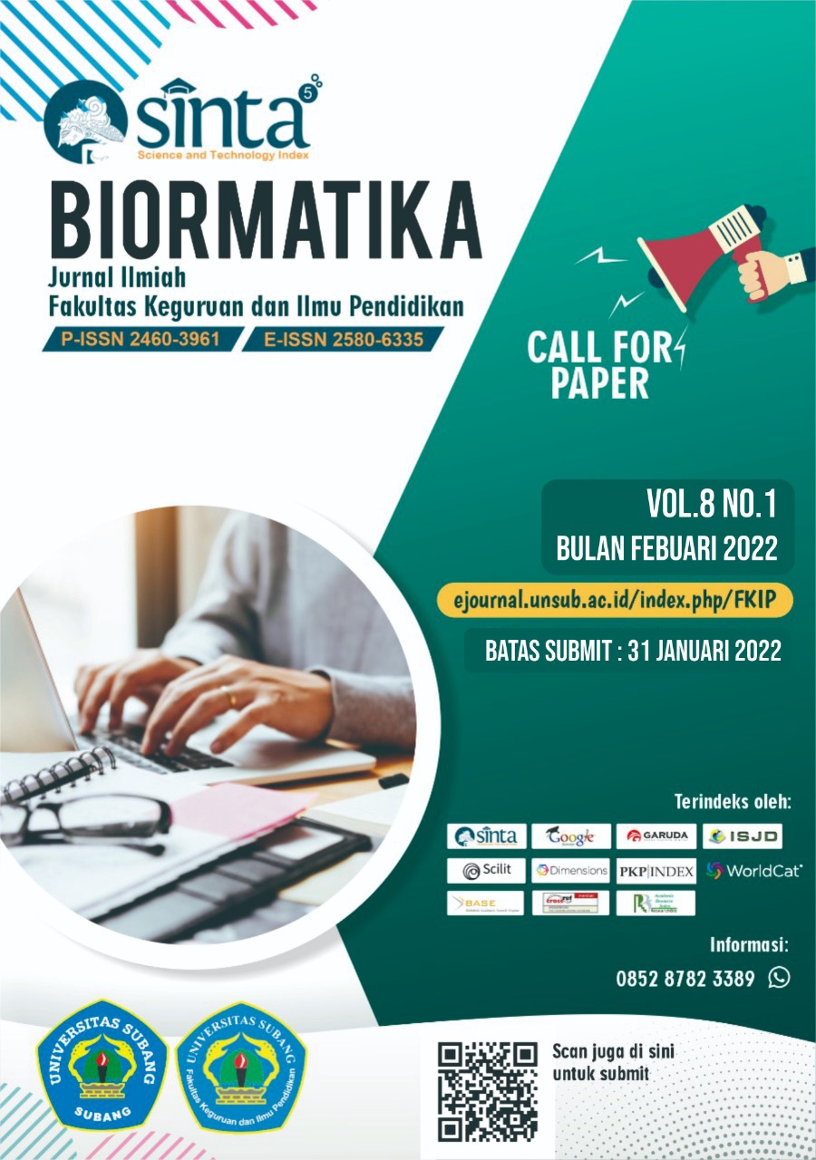 BIORMATIKA Vol. 8 No. 1 Bulan Februari 2022