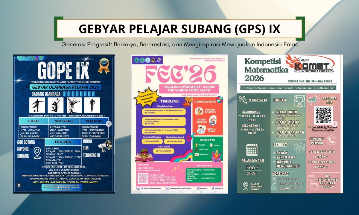 Gebyar Pelajar Subang (GPS) IX FKIP Universitas Subang